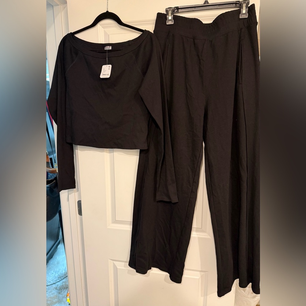 FP Movement by Free People Solid Black Lounge Set 🔥 Size XL